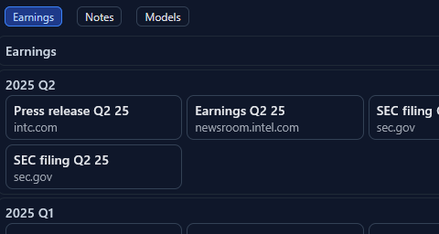 Earnings tracking view